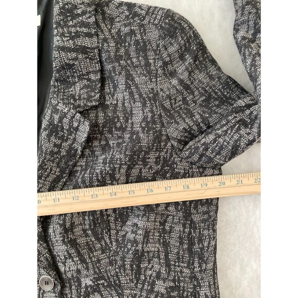 Coldwater Creek Gray Abastract Print Blazer One Button Size 12 - Picture 3 of 11